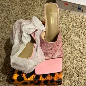 Pink open for heels size 8